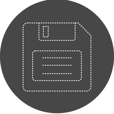 Disket Vektör Kabartma Simgesi Tasarımı 