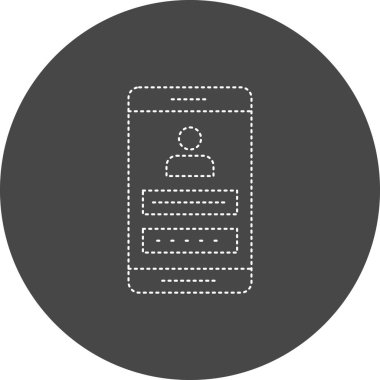 Log in icon, simple illustration