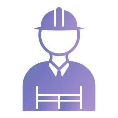 İnşaat işçisi ikonu. Web için basit miğfer vektör simgeleri çizimi