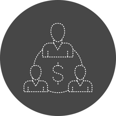 İş ve finans simgesinin vektör illüstrasyonu