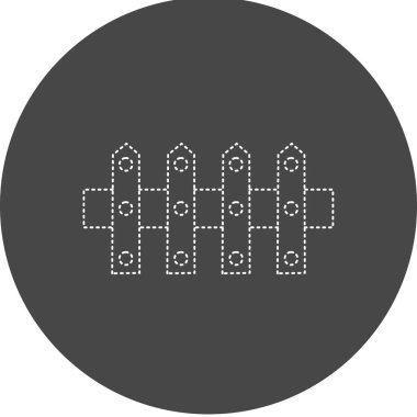 çit simgesi, vektör illüstrasyonu basit tasarım