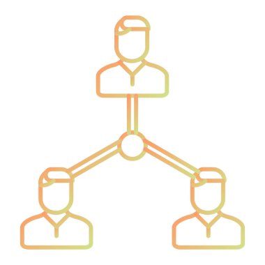 iş yönetimi düz simgesi, vektör illüstrasyonu