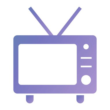 Televizyon. Web simgesi basit illüstrasyon