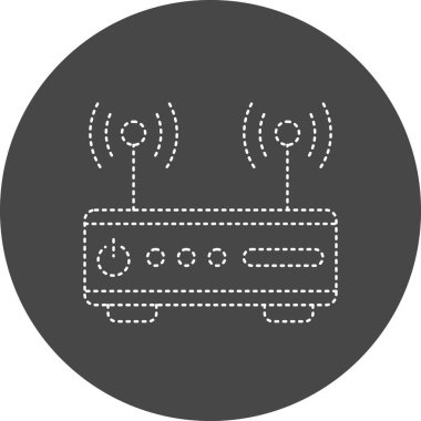 WiFi yönlendirici kutsal kişilerin resmi, vektör çizim
