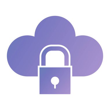 Bulut Güvenliği. Basit illüstrasyon