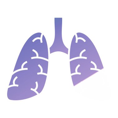 akciğer simgesi vektör illüstrasyonu
