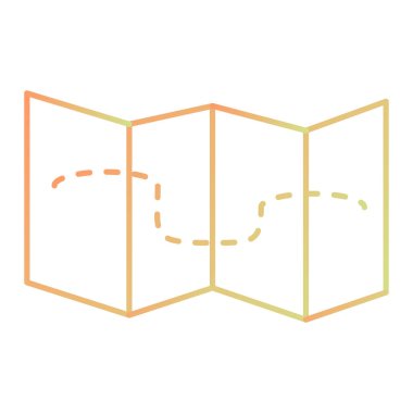 Abstract map icon vector illustration