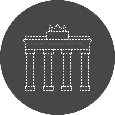 vector illustration of Brandenburg Gate building icon