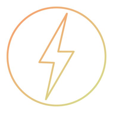 Şimşek simgesi vektör illüstrasyonu