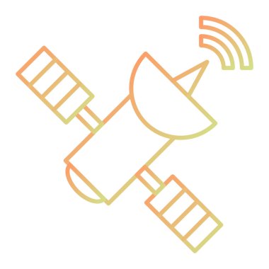 uydu simgesi vektör illüstrasyonu