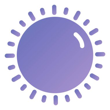 sun icon. simple illustration of solar disc vector icons for web