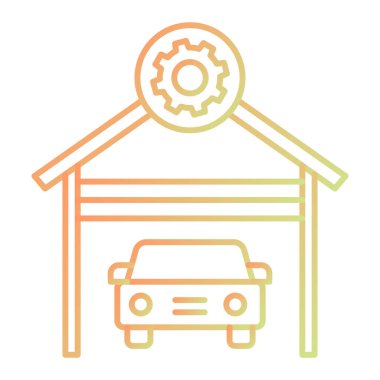 Araba tamir servis simge vektör illüstrasyon tasarımı