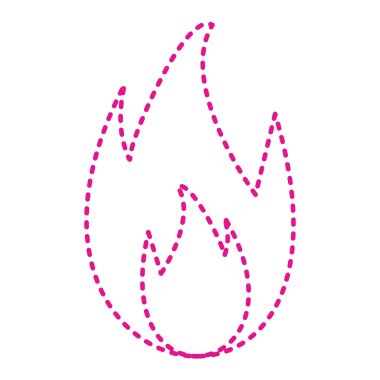 Bir alev simgesinin vektör illüstrasyonu