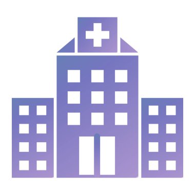 Hastane binası ikon vektör illüstrasyonu