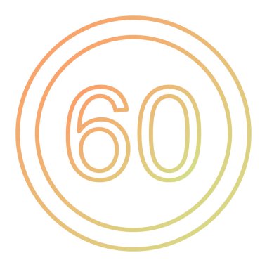 number 60 icon. vector illustration