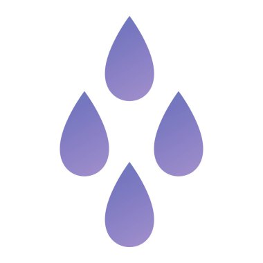 water drop icon. flat illustration of abstract vector cloud isolated on white background for web