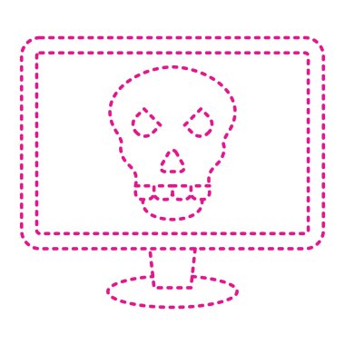 skull with speech bubble isolated icon vector illustration design