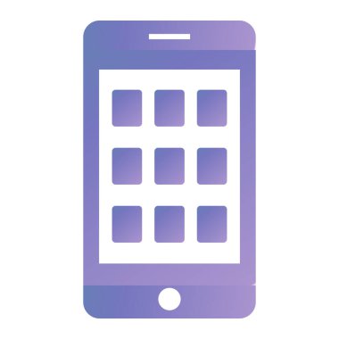 Cep telefonu simgesi, vektör illüstrasyonu