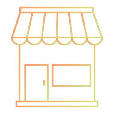 Dükkan. Web simgesi vektör illüstrasyonu