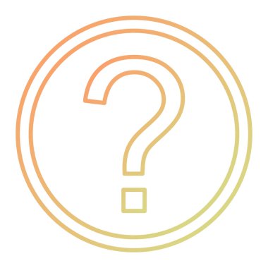 question mark sign. thin line icon on white background.