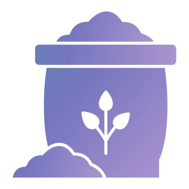 plant pot icon. flat illustration of soil shovel vector icons for web