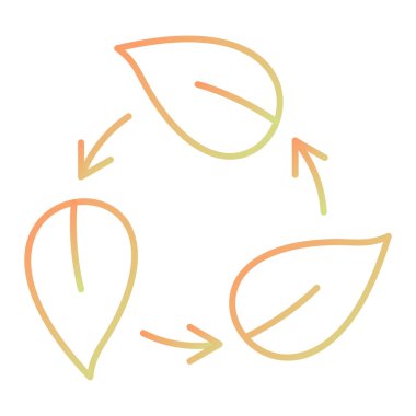 Yaprak ikonu vektör illüstrasyonu