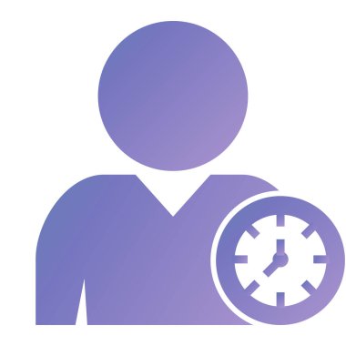 Zaman yönetimi simgesi vektör illüstrasyonu