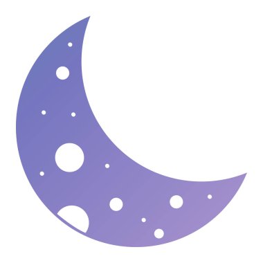moon icon. cartoon illustration of cute planet vector icons for web