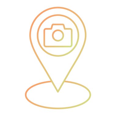 location pin camera icon. gps navigation map pointer. vector illustration