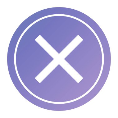 Simge vektör illüstrasyonunu iptal et