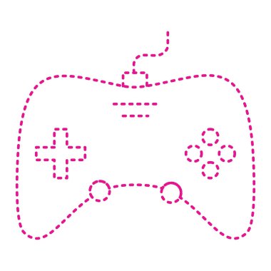 game controller icon. outline illustration of joystick 
