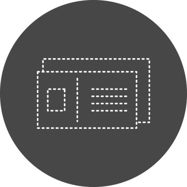 vector illustration of Postcard modern icon