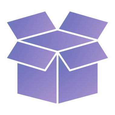 karton kutu simge vektör çizim