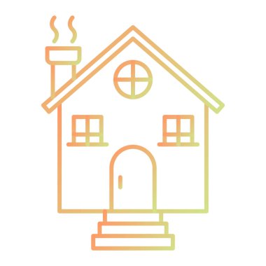 Ev. Web simgesi basit illüstrasyon