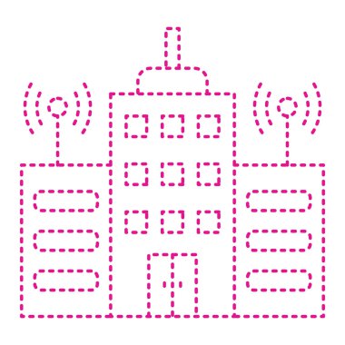 Fabrika simgesi, vektör illüstrasyonu
