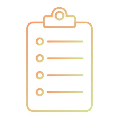 Kontrol listesi simgesi vektör illüstrasyonu