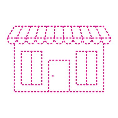 Pazar tezgahı ikonu vektör illüstrasyon grafik tasarımını kaydet