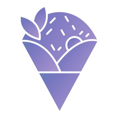 simple icon of floral plant, flower 