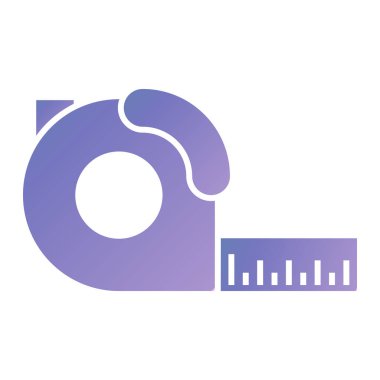 mezura simgesi. Web için rulet cetvel simgelerinin özet çizimi