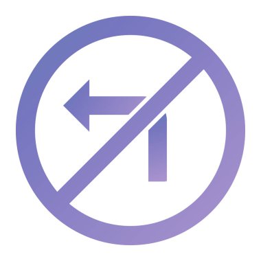 left sign icon. vector illustration