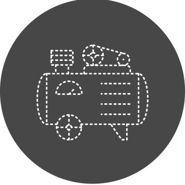 Kompresör Vektörü Şekil Simgesi Tasarımı 