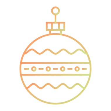 Noel topu ikonu vektör illüstrasyonu