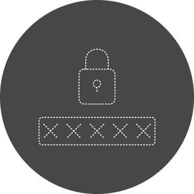 Security Pin icon, vector illustration simple design