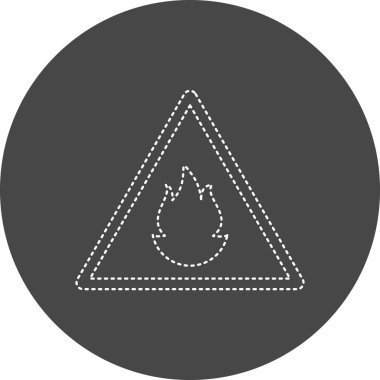 Bir uyarı simgesinin vektör illüstrasyonu