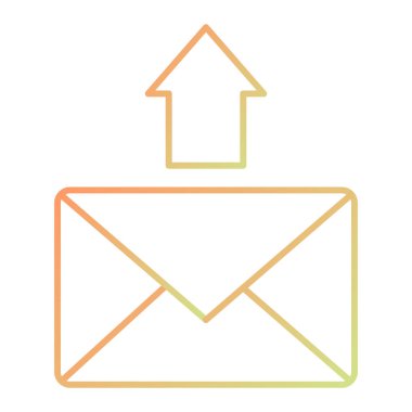 zarf e- posta simgesi vektör illüstrasyonu