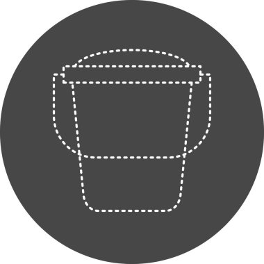 Kum kovası. Web simgesi basit tasarım