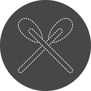 Paddles flat icon, illustration