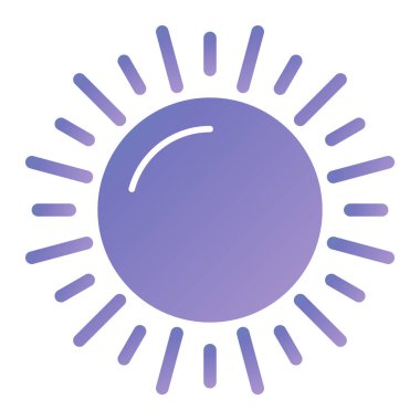 sun icon. flat illustration of solar button vector sign symbol isolated on white background