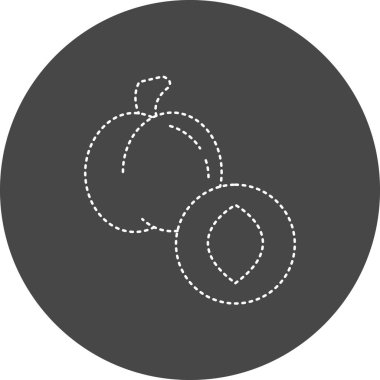 apricot icon, simple illustration. flat design style