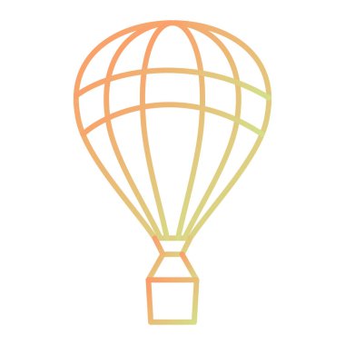 Sıcak hava balonu ikonu. vektör illüstrasyonu